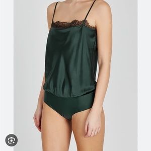 Cami NYC emerald green body suit